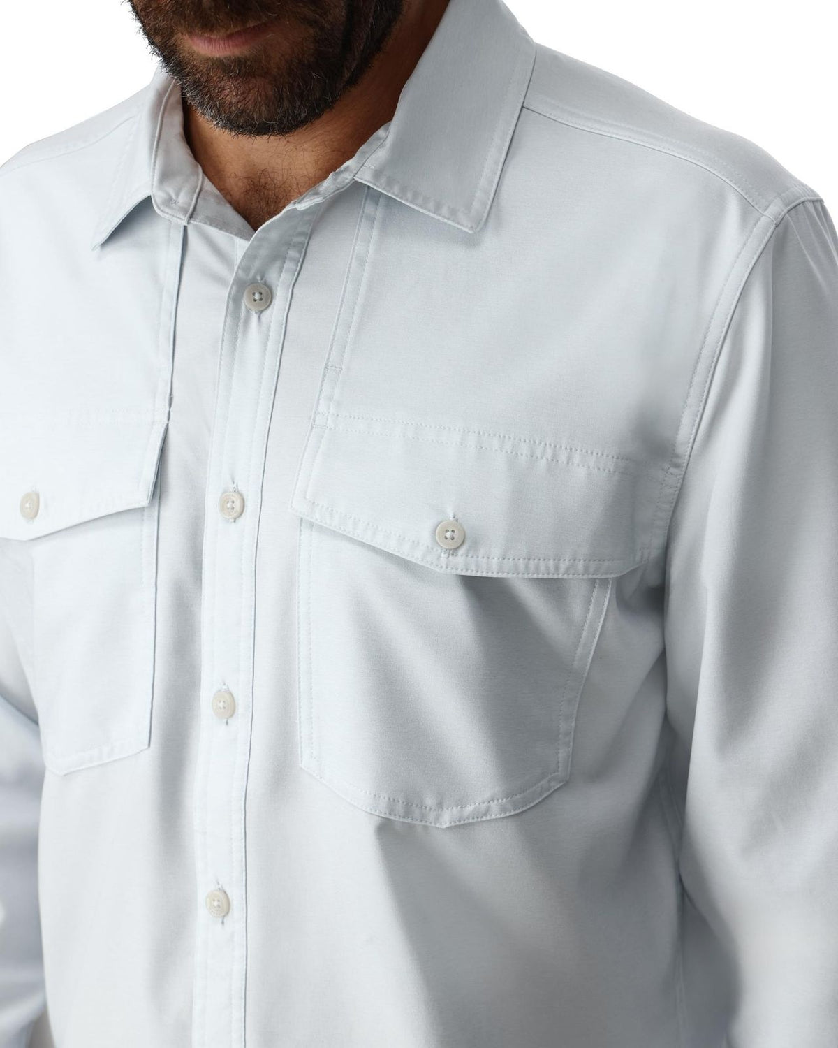 Simms No-See-Um Bugstopper Shirt - Bimini Blue Heather