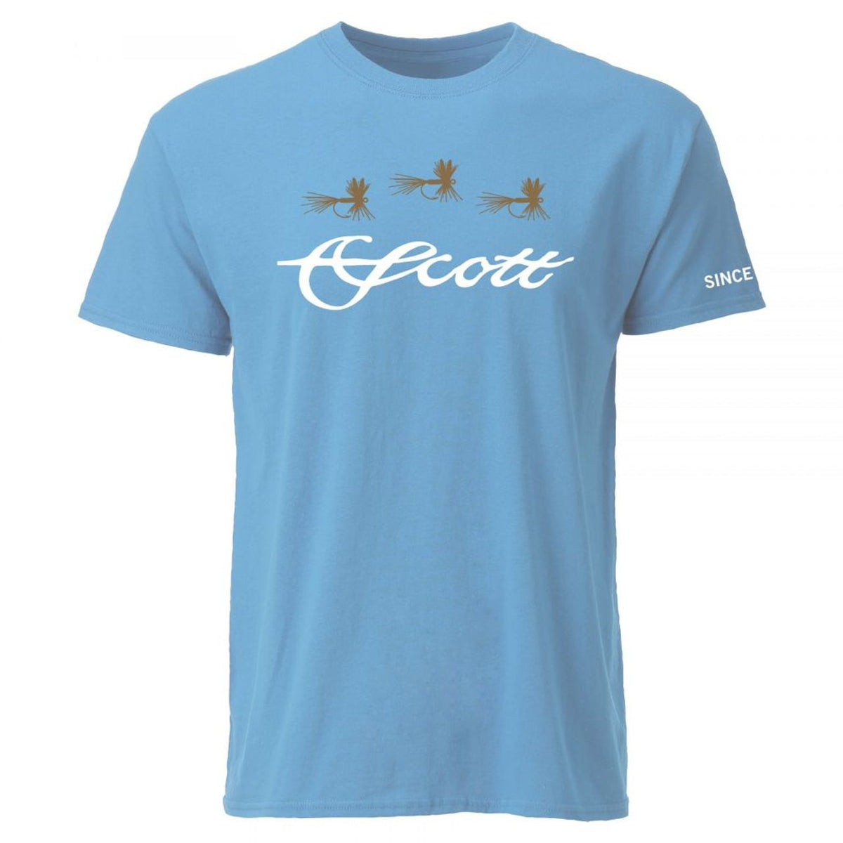 Scott Fly Rod Co. 3 Adams on Lt.Blue T-shirt - Lt.Blue