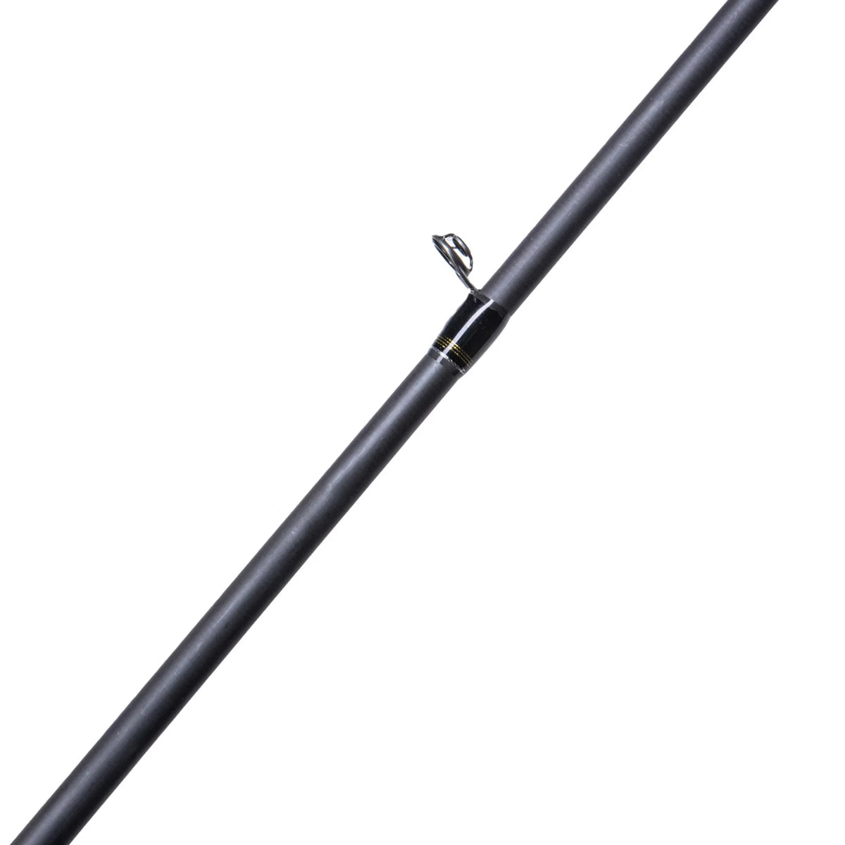 Närbild av Renzstein Beastly Stripe Cast 76 fots 5-25g 2-delat spö med Microwave Line Guide mot vit bakgrund.
