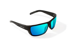 Bajio Rigolets - Glass - Black Matte Blue Mirror
