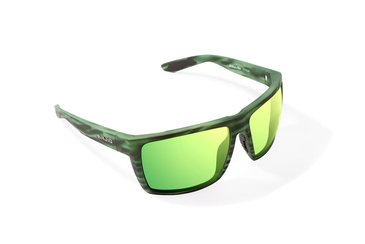 Bajio Stiltsville - Polycarbonate - Green Stripe Matte Green Mirror